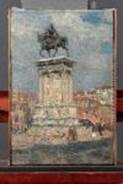 Venezia-campo Santi Giovanni E Paolo Oil Painting by Beppe Ciardi