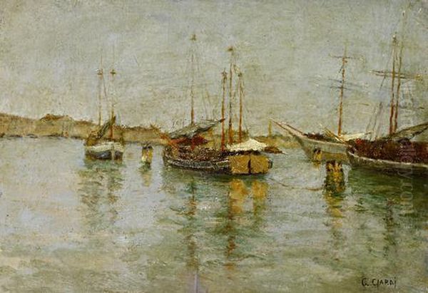 Le Zattere, Venezia Oil Painting by Guglielmo Ciardi