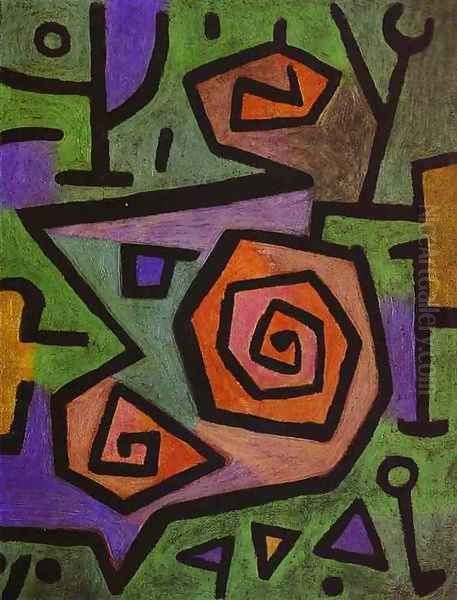 Heroic Roses Oil Painting by Paul Klee