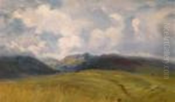 Gebirgslandschaft Oil Painting by Guglielmo Ciardi