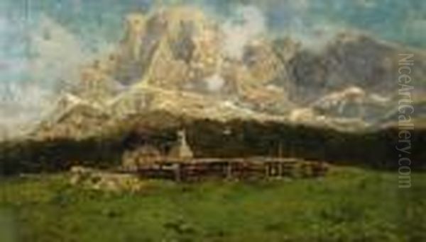 Cimon Della Pala Oil Painting by Guglielmo Ciardi