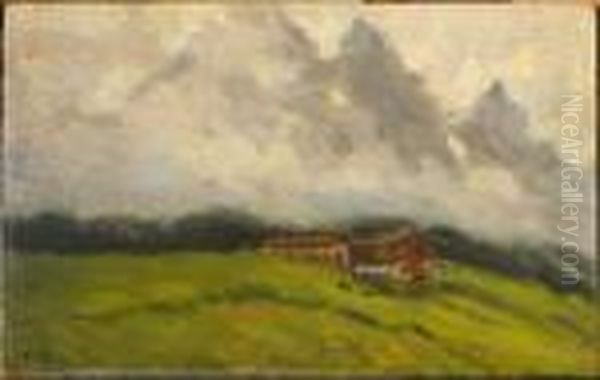 Nebbie Sulle Alpi Oil Painting by Guglielmo Ciardi