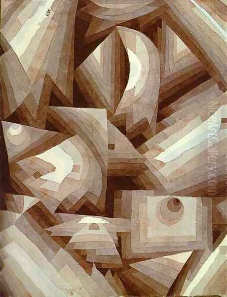 Crystal Gradation Oil Painting by Paul Klee