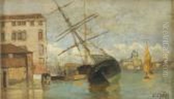 Marina Veneziana Oil Painting by Guglielmo Ciardi