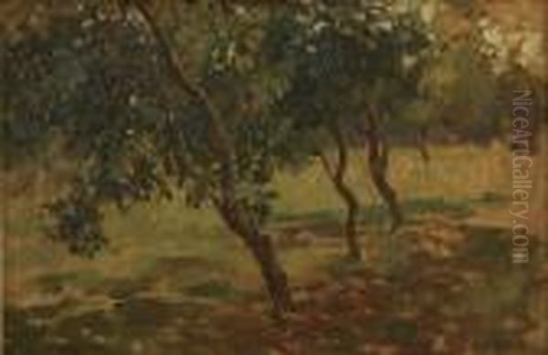 Giardino Oil Painting by Guglielmo Ciardi