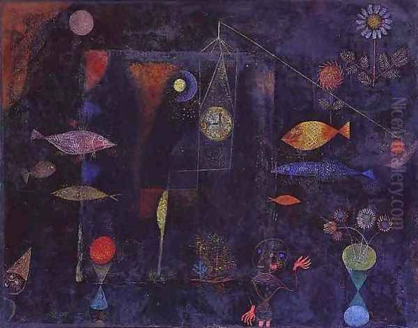 Fish Magic Oil Painting by Paul Klee