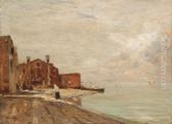 Pellestrina Oil Painting by Guglielmo Ciardi