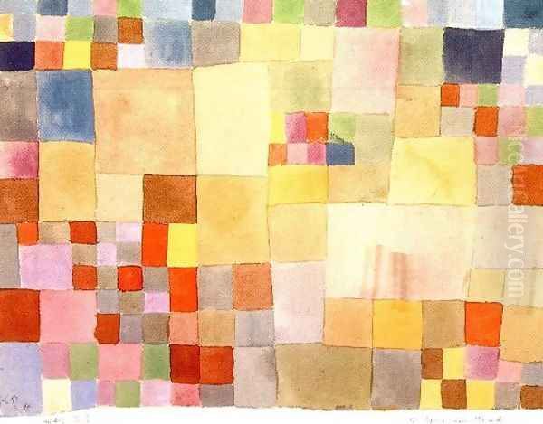 Flora on the Sand Oil Painting by Paul Klee