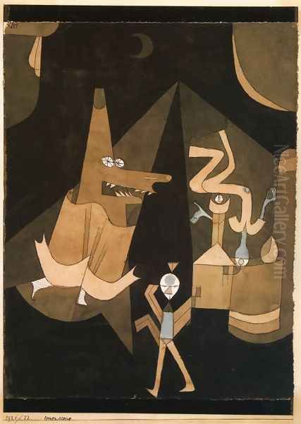 Hexen-scene Oil Painting by Paul Klee