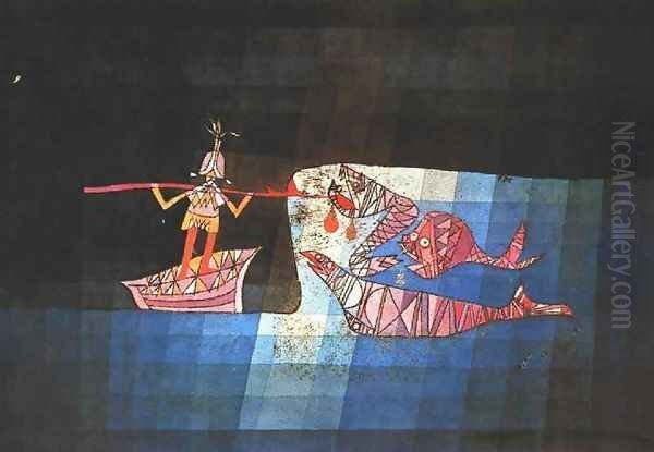 Sinbad the Sailor Oil Painting by Paul Klee