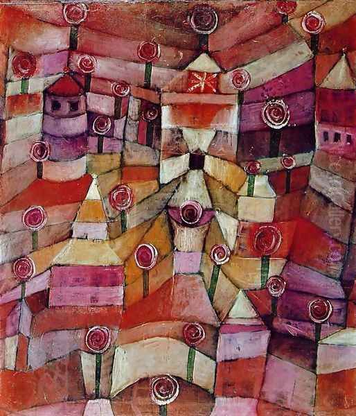 The Rose Garden Oil Painting by Paul Klee