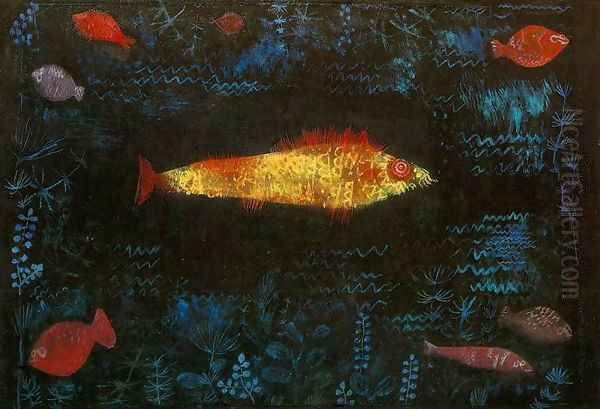 The Golden Fish Oil Painting by Paul Klee