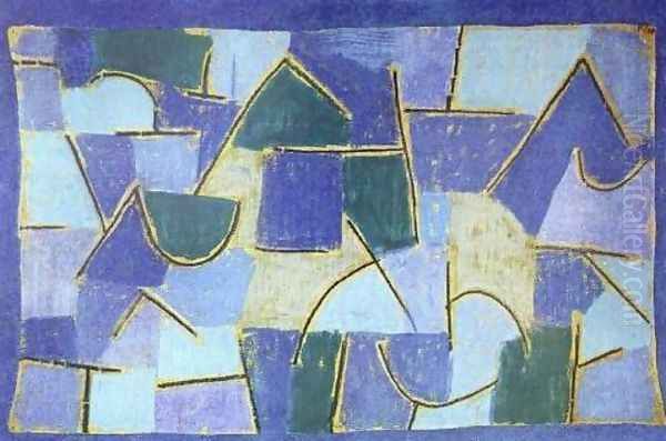 Blaue Nacht Oil Painting by Paul Klee