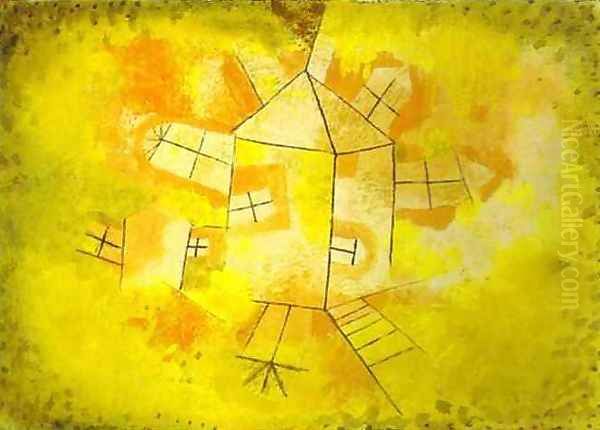 Revolving House Oil Painting by Paul Klee