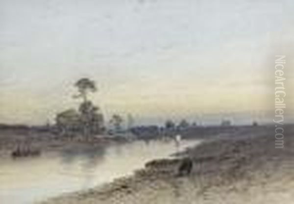  Vue D'une Riviere  Oil Painting by Ciceri, Eugene