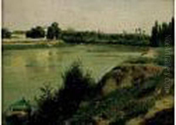 Bords De Riviere Oil Painting by Ciceri, Eugene