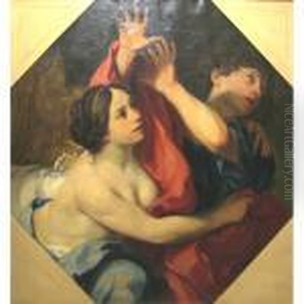 Joseph And Potiphar's Wife Oil Painting by Carlo Cignani