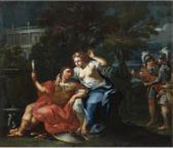 Rinaldo E Armida Oil Painting by Carlo Cignani