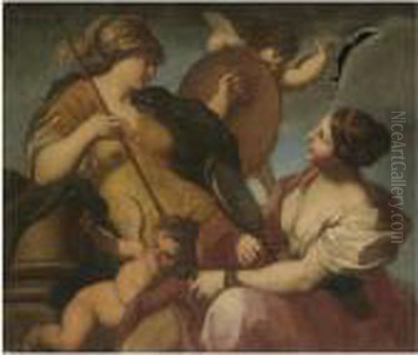 An Allegorical Scene With Wisdom And Prudence Oil Painting by Carlo Cignani