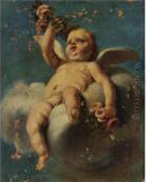 Putto Oil Painting by Carlo Cignani