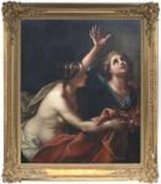 Joseph And Potiphar's Wife Oil Painting by Carlo Cignani