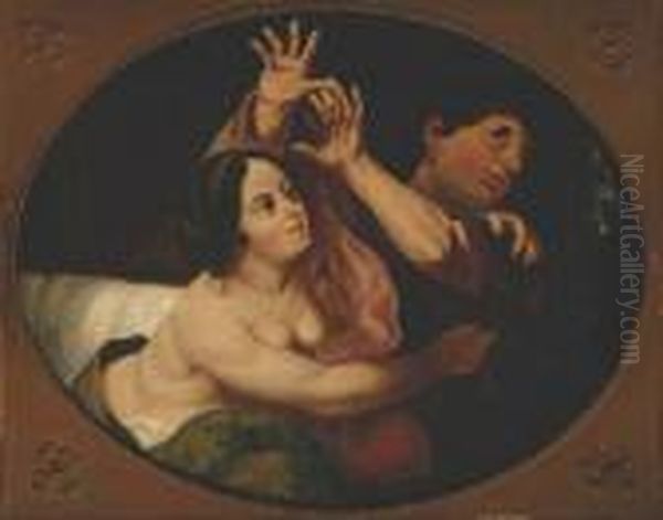 Joseph And Potiphar's Wife Oil Painting by Carlo Cignani