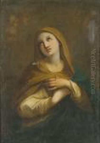 Vergine Addolorata Con Angeli Oil Painting by Carlo Cignani