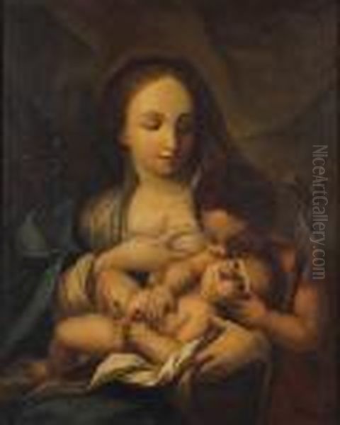 The Madonna And Child With The Infant Saint John The Baptist Oil Painting by Carlo Cignani