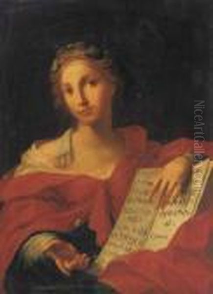 A Sibyl Oil Painting by Carlo Cignani