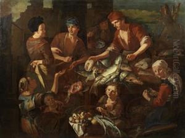 The Fish Market by Giacomo Francesco Cipper