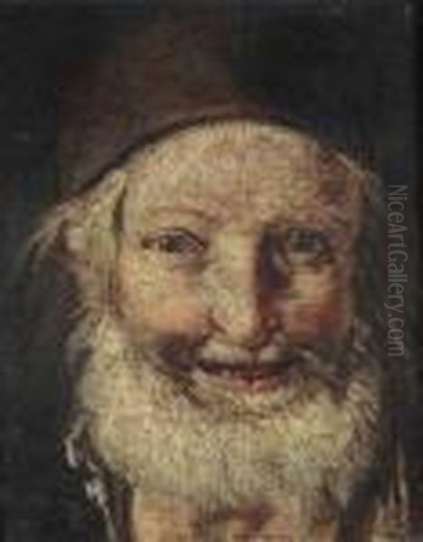 Head Of An Old Man Oil Painting by Giacomo Francesco Cipper