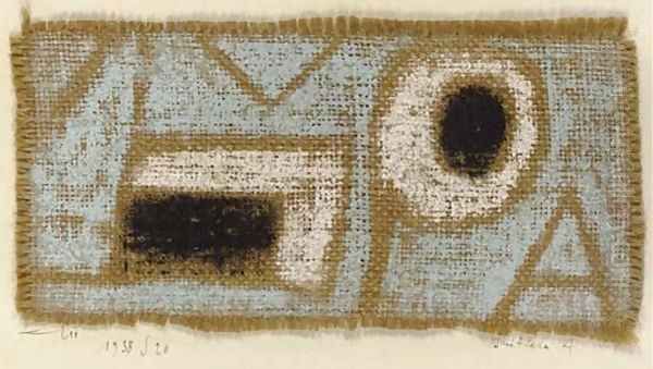 Initiale A Oil Painting by Paul Klee