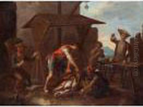 Il Venditore Di Pesce Oil Painting by Giacomo Francesco Cipper