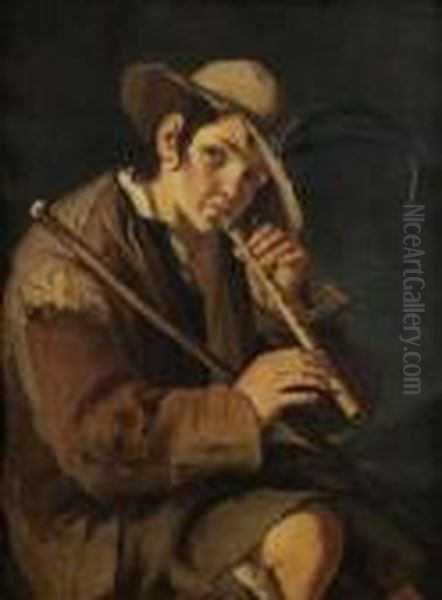 Le Joueur De Pipeau Oil Painting by Giacomo Francesco Cipper