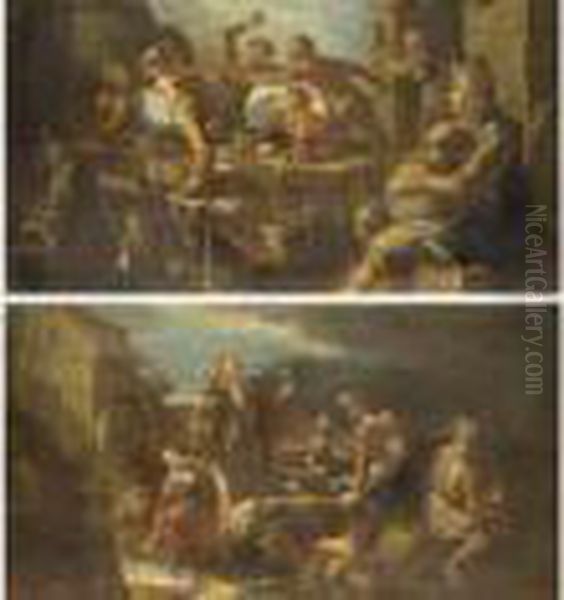 Gemaldepaar Oil Painting by Giacomo Francesco Cipper