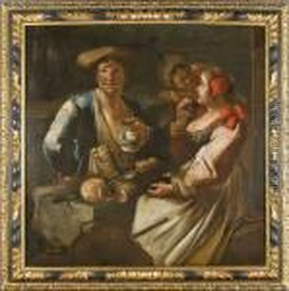 Merenda Rustica Oil Painting by Giacomo Francesco Cipper