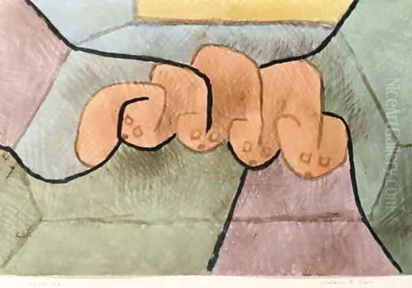 Schlafende Tiere Oil Painting by Paul Klee