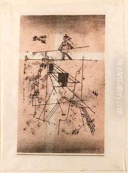 Seiltanzer Oil Painting by Paul Klee