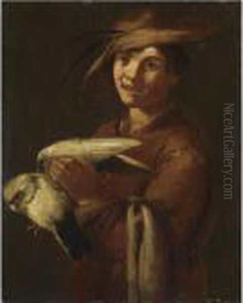 Ragazzo Con Poiana Oil Painting by Giacomo Francesco Cipper