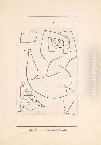 Vor - und nachmachen Oil Painting by Paul Klee