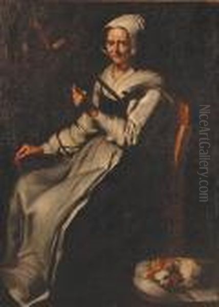 La Filatrice Oil Painting by Giacomo Francesco Cipper