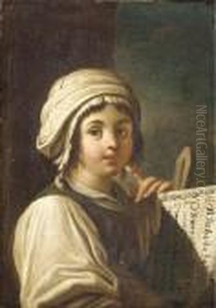 Portrait Of A Girl Oil Painting by Giacomo Francesco Cipper