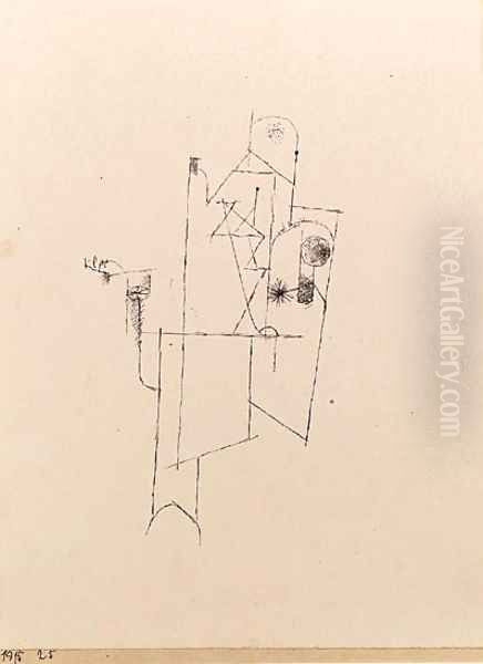 Gebude des Friedens (Symbol) Oil Painting by Paul Klee