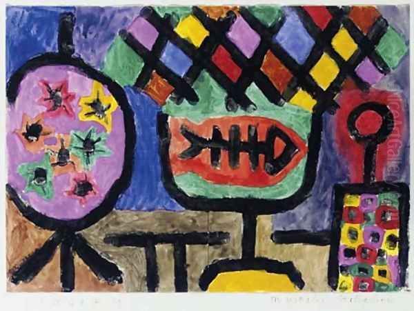 Museales Stilleben Oil Painting by Paul Klee