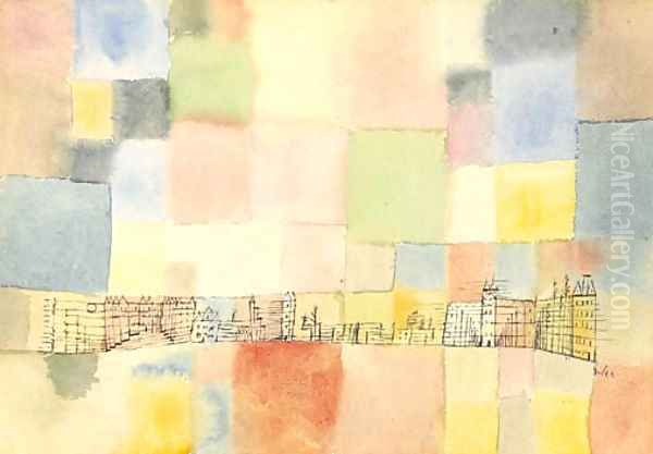 Neuer Stadtteil in M Oil Painting by Paul Klee