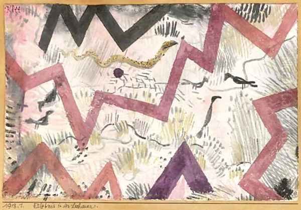 Erlebnis in den Lechauen Oil Painting by Paul Klee