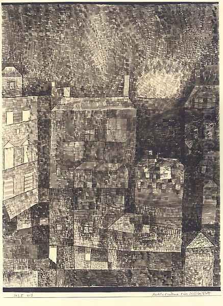 Nacht-Eindruck einer sutdlichen Stadt Oil Painting by Paul Klee