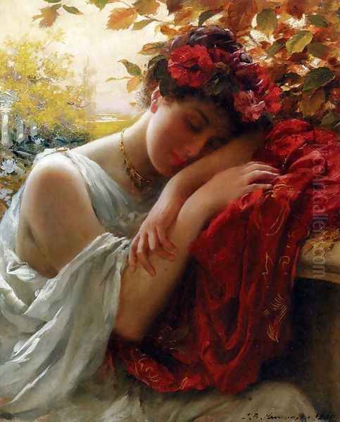 Autumn Oil Painting by Thomas Benjamin Kennington