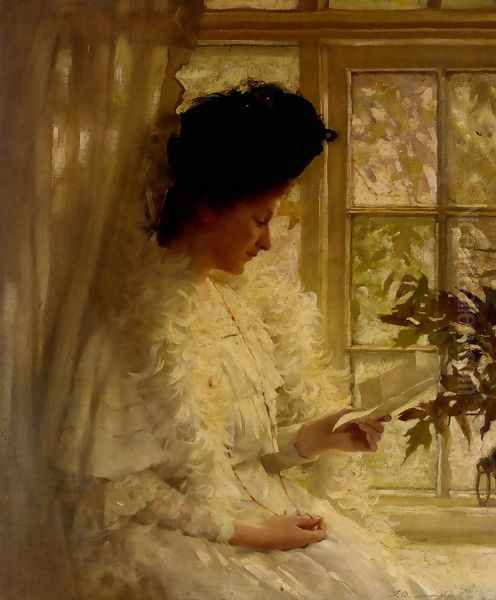 The Letter Oil Painting by Thomas Benjamin Kennington