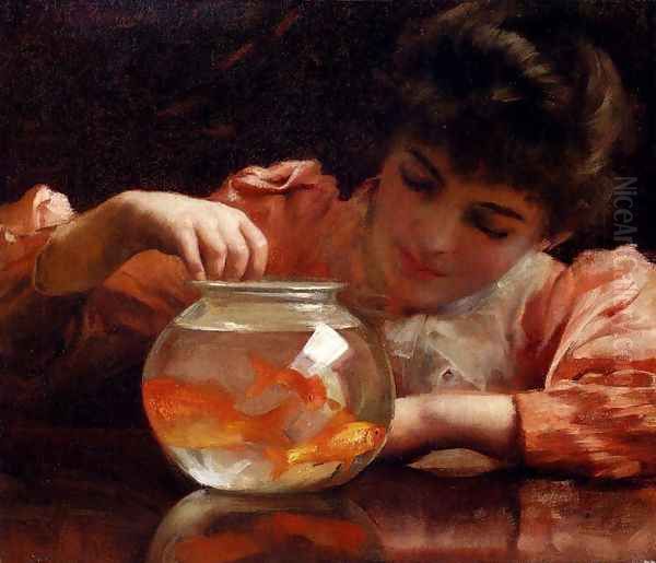 Idle Hours Oil Painting by Thomas Benjamin Kennington